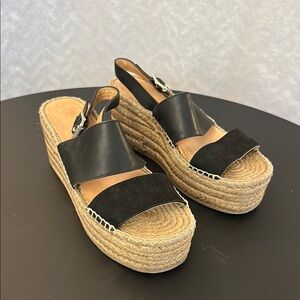 Rag & Bone Black Espadrille Platform Sandals